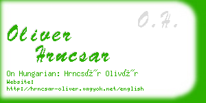 oliver hrncsar business card